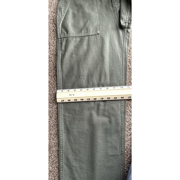 NWT Outerknown Sz 28 Olive Green Utility Military Organic Ctn Wide Leg Pockets - Picture 10 of 12